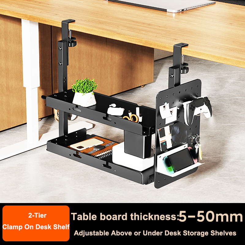 Gaming Accessories For Your Desk - Rak Penyimpanan 2 Tingkat 14 Inci