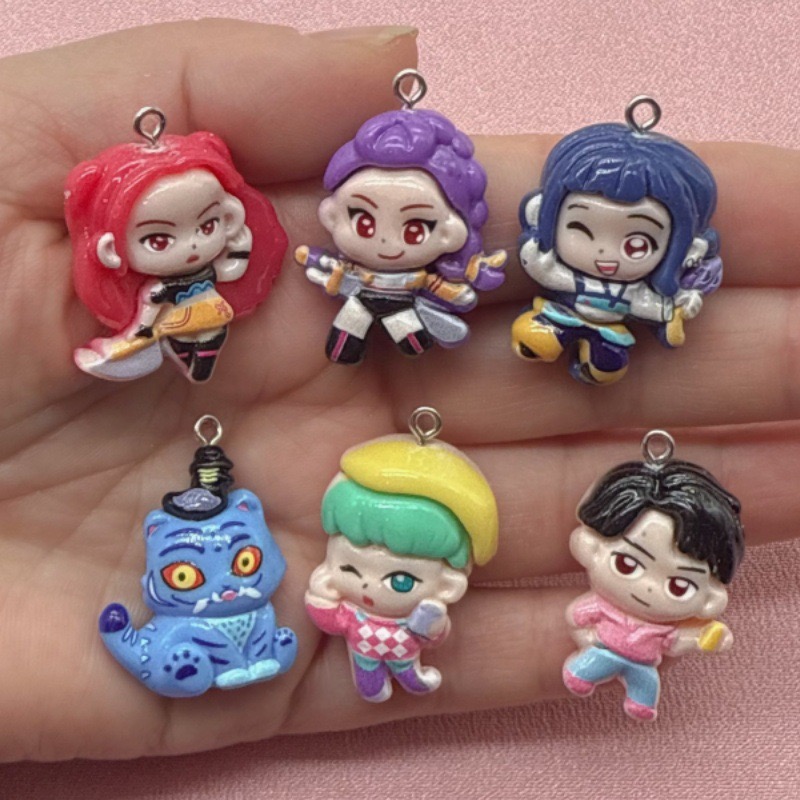 Gaming Accessories Gifts - 10 buah liontin kartun resin, anting-anting