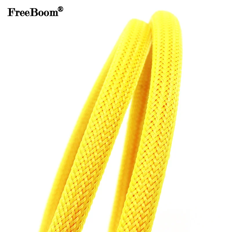 Cable Sleeve Braided - Selubung kepang hewan peliharaan kuning, 1