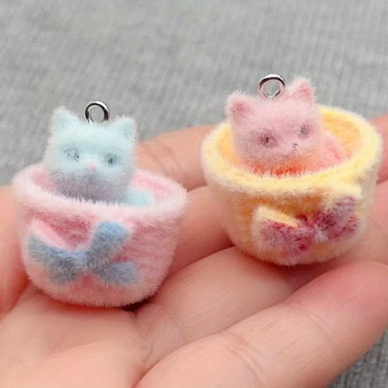 4 buah liontin kucing resin 3D - Gaming Accessories Gifts ulasan dan harga