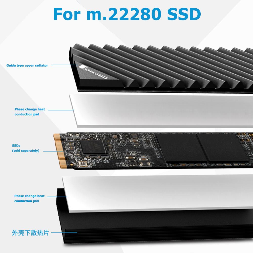 Jonsbo M2 2280 SSD Aluminium H - M2 Heatsink Cooler ulasan dan harga