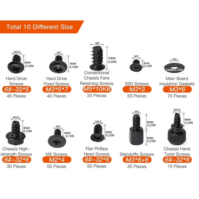 400 PCS Kit Sekrup Komputer, S - M2 Heatsink Cooler ulasan dan harga
