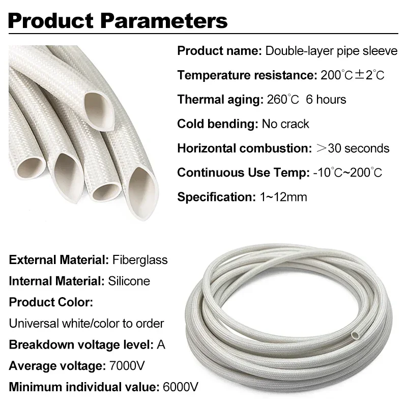 7000V 200 Derajat Suhu Tinggi  - Cable Sleeve Braided ulasan dan harga