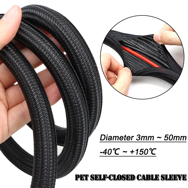 Selubung Kabel PET Hitam 3/5/9 - Cable Sleeve Braided ulasan dan harga