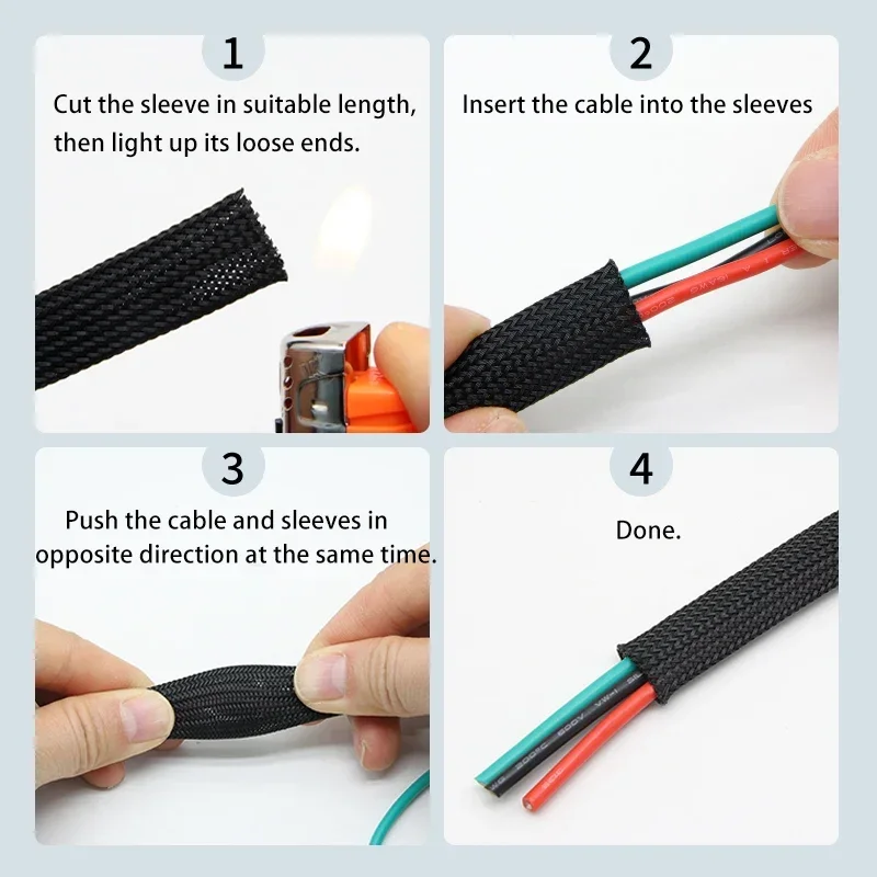 Selubung kepang hewan pelihara - Cable Sleeve Braided ulasan dan harga