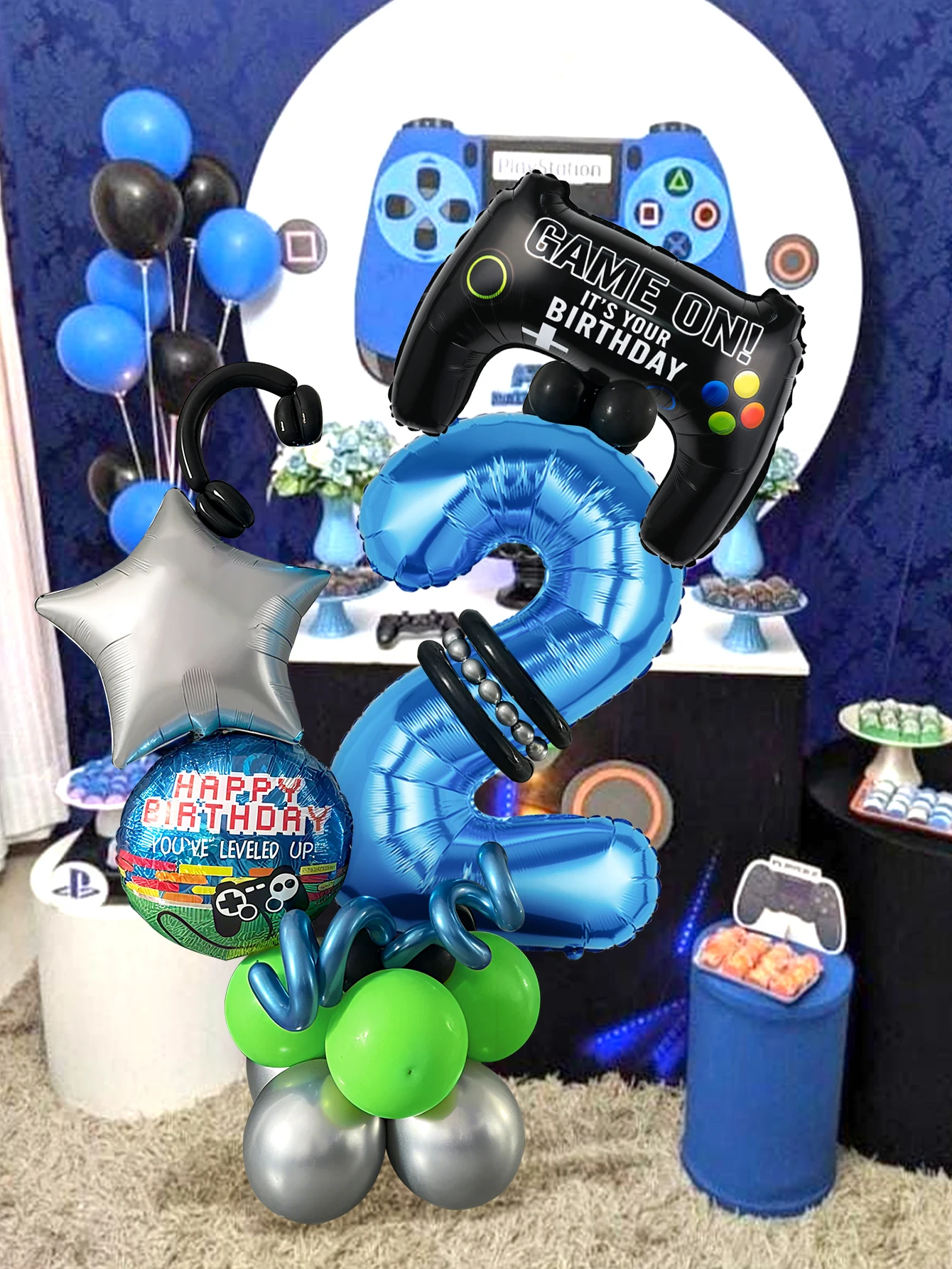 32PCS Perlengkapan Balon Tema  - Gaming Accessories For Room ulasan dan harga