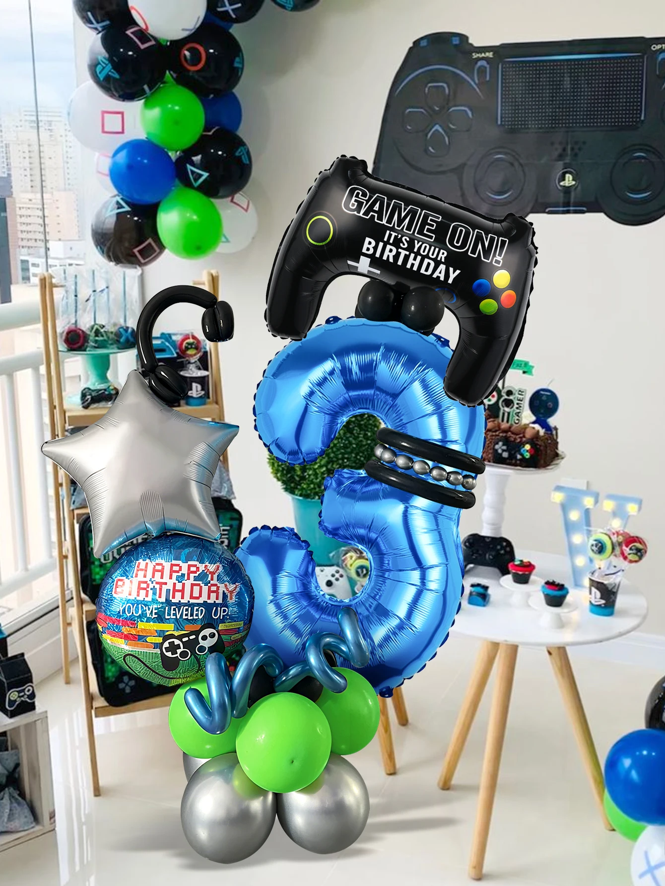 32PCS Perlengkapan Balon Tema  - Gaming Accessories For Room ulasan dan harga