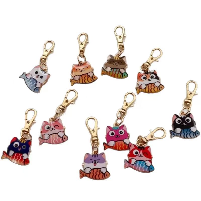 10 buah gantungan kunci kucing - Gaming Accessories Gifts ulasan dan harga