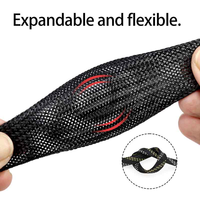 1-50M Selongsong Kabel Kepang  - Cable Sleeve Braided ulasan dan harga