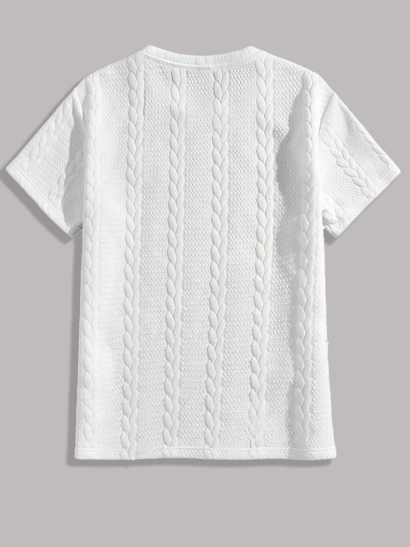 Kaos Pria Lengan Pendek Tekstu - Cable Sleeve Braided ulasan dan harga